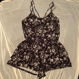 Black Floral AE Romper